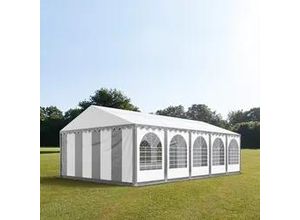 4260409148338 - Partyzelt 6x10m PVC 550 g m² grau wasserdicht Gartenzelt Festzelt Pavillon