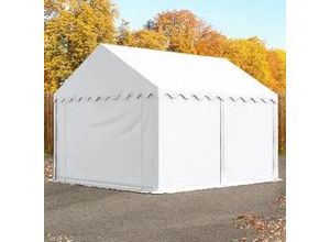 4260409144866 - Lagerzelt 4x4m PVC 500 g m² weiß wasserdicht Unterstand Lager