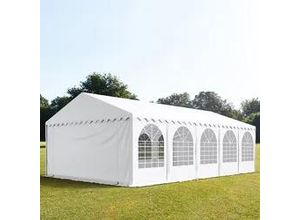 4260409146846 - Partyzelt 6x10m PVC 550 g m² weiß wasserdicht Gartenzelt Festzelt Pavillon