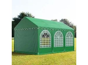 4260456191028 - Partyzelt 4x6m PVC 550 g m² dunkelgrün wasserdicht Gartenzelt Festzelt Pavillon