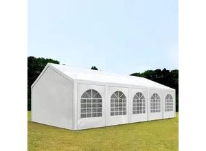 4260409149816 - Partyzelt 4x10m PE 240g m² weiß wasserdicht Gartenzelt Festzelt Pavillon