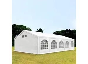 4260546588240 - Partyzelt 5x10m PE 300 g m² weiß wasserdicht Gartenzelt Festzelt Pavillon