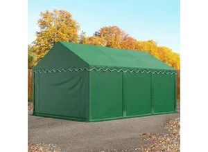 4260456191035 - Lagerzelt 4x6m PVC 550 g m² dunkelgrün wasserdicht Unterstand Lager