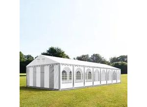 4260438384073 - Partyzelt 6x18m PVC 550 g m² grau wasserdicht Gartenzelt Festzelt Pavillon