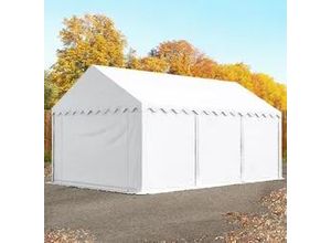 4260497046530 - Lagerzelt 4x6m PVC 550 g m² weiß wasserdicht Unterstand Lager