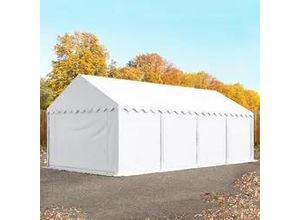 4260497046547 - Lagerzelt 4x8m PVC 550 g m² weiß wasserdicht Unterstand Lager