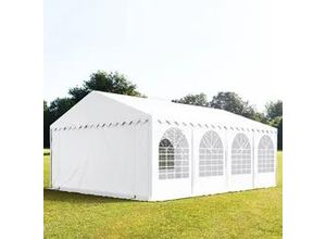 4260187832658 - Partyzelt 6x8m PVC 550 g m² weiß wasserdicht Gartenzelt Festzelt Pavillon