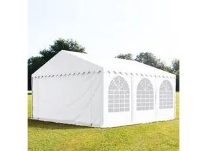 4260187832511 - PRO 5x6m Partyzelt PVC-Plane weiß mit Bodenrahmen - (7917)