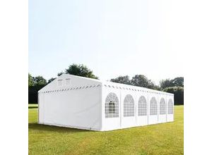 4260497046714 - PRO 8x12m Partyzelt PVC-Plane weiß mit Bodenrahmen - (5206)