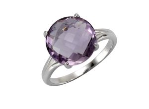 4006046244053 - Zeeme Gemstones Ring 925 - Sterling Silber Amethyst lila Geschwärzt 47ct (Größe 060 (191))