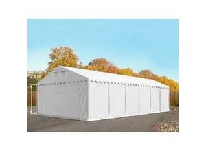 4260409147997 - 5x12 m Lagerzelt PVC-Plane weiß mit Bodenrahmen ohne Statik - (7681BL)