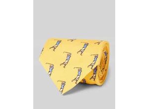 3616852912391 - Leinenkrawatte mit Motiv-Print 3616852912391 - Leinenkrawatte mit Motiv-Print