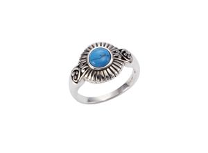 4006046383080 - Zeeme Gemstones Ring 925 - Sterling Silber Türkis türkis Glänzend (Größe 020 (637))