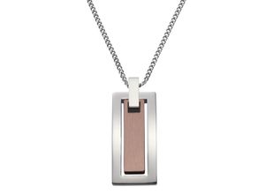 4006046269414 - Kette mit Anhänger ZEEME Edelstahl Halsketten Gr 50cm Edelstahl Länge 50 cm Breite 10 mm grau Damen Ketten mit Anhänger
