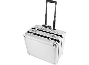 4021068451500 - ALUMAXX Multifunktions-Koffer Challenger mit Tragegriff und Rollen 2 Fächer silber