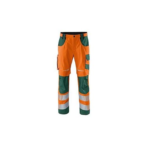 4053813370385 - KÜBLER® unisex Warnschutzhose REFLECTIQ orange moosgrün Größe 46