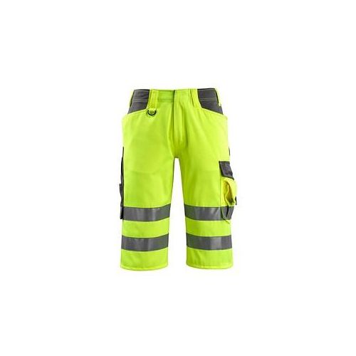 5711074302079 - MASCOT® unisex Warnschutzhose kurz Luton gelb dunkelanthrazit Größe 46