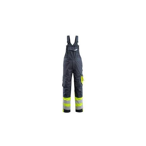 5711074288700 - MASCOT® unisex Warnschutz-Latzhose Sunderland schwarzblau gelb Größe 54