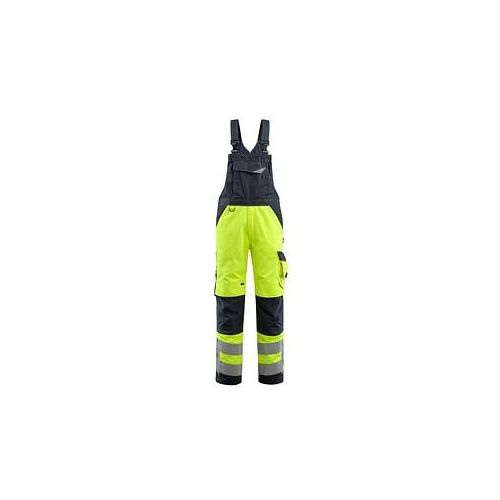 5711074280063 - MASCOT® unisex Warnschutz-Latzhose Newcastle gelb schwarzblau Größe 25