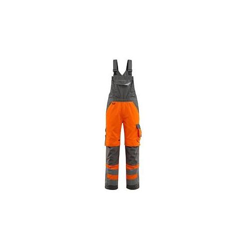 5711074282029 - MASCOT® unisex Warnschutz-Latzhose Newcastle orange dunkelanthrazit Größe 50