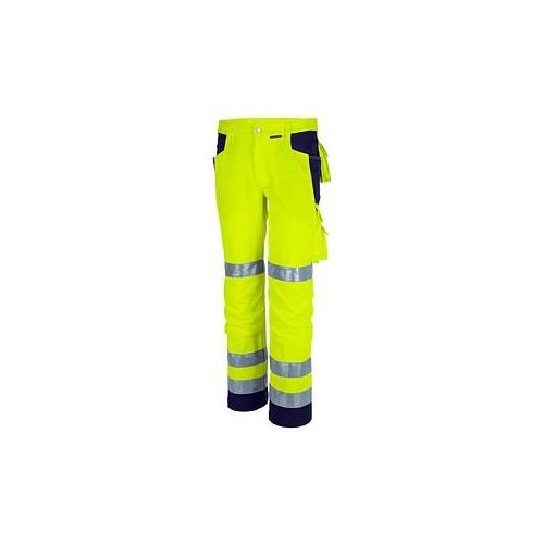 4046987036409 - Arbeitshose pro Warnschutz in warngelb marine Größe 25 - Bundhose - Warnschutz für PROfessionals - warngelb marine - 25 - Qualitex