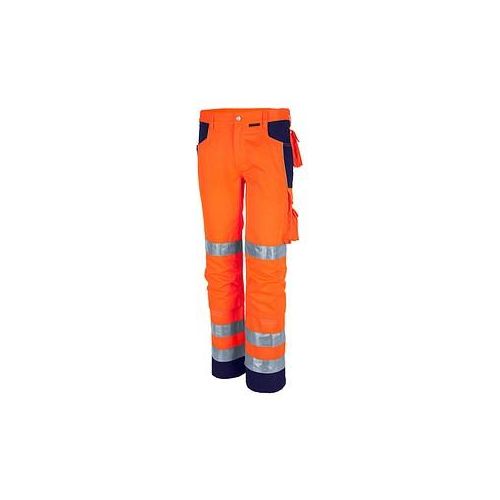 4046987035594 - Arbeitshose pro Warnschutz in warnorange marine Größe 24 - Bundhose - Warnschutz für PROfessionals - warnorange marine - 24 - Qualitex