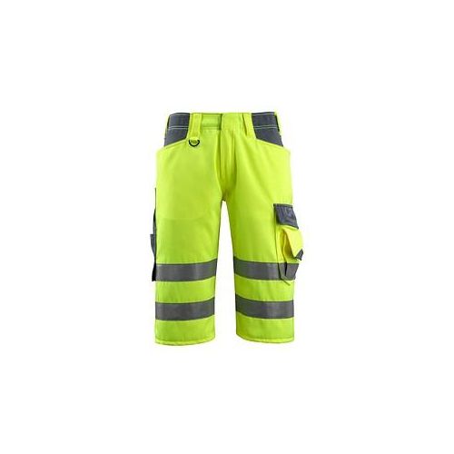 5711074301539 - MASCOT® unisex Warnschutzhose kurz Luton gelb schwarzblau Größe 58