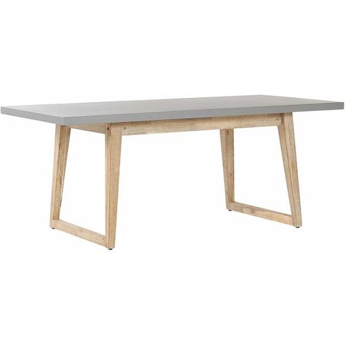 4251682260138 - Beliani - Tisch Grau   Heller holzfarbton Faserzement   Akazienholz 180 x 90 cm Indoor & Outdoor Garten Schlafzimmer Wohnzimmer - Heller Holzfarbton