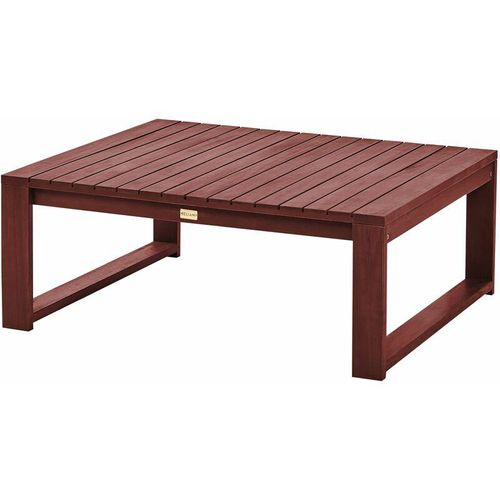 4255664821546 - Beliani - Loungetisch Mahagoni Braun Akazienholz 90 x 75 cm Rechteckig Retro Landhaus Stil Terrasse Outdoor Balkon Beistelltisch Couchtisch - Dunkler