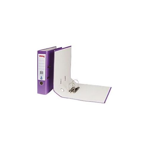 8717868057900 - Ordner A4 hoch 75 mm Violett 2 Ringe Pappkarton Matt Hochformat