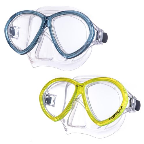 8005115900469 - SALVAS Tauch Maske Formula Schnorchel Schwimm Brille Beschlag Silikon Erwachsene Farbe gelb 8005115900469 - SALVAS Tauch Maske Formula Schnorchel Schwimm Brille Beschlag Silikon Erwachsene Farbe gelb
