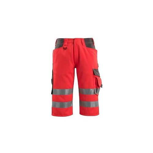 5711074302574 - MASCOT® unisex Warnschutzhose kurz Luton rot dunkelanthrazit Größe 54