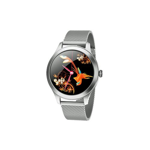 4066708478325 - TPFNet Damen Smart Watch Fitness Tracker IP68 - Milanaise Armband - Android & IOS - Silber 4066708478325 - TPFNet Damen Smart Watch Fitness Tracker IP68 - Milanaise Armband - Android & IOS - Silber
