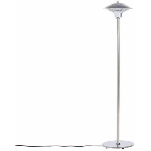 4251682271653 - Beliani - Standheizstrahler Silber Aluminium und Edelstahl Elektro Halogen Infrarot 1500 Watt mit Überhitzungs- und Kippschutz Kabel Outdoor Außen