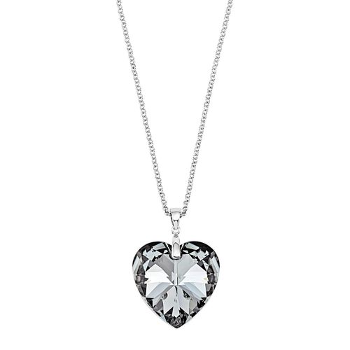 4063134133835 - Erbskette mit Swarovski® Kristallen am Herz-Anhänger