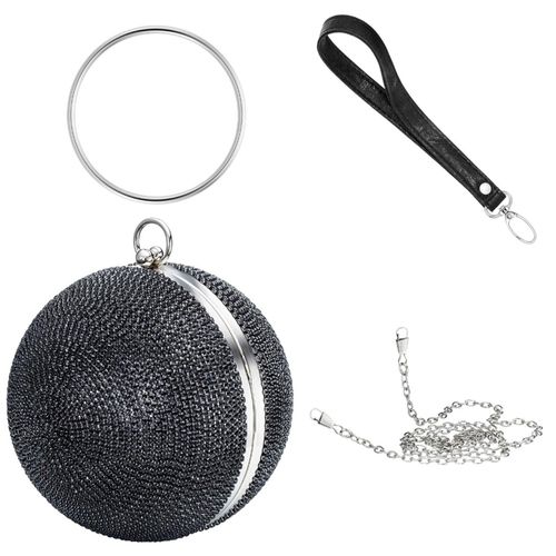 9120120095692 - Handbag Metall mit Zirkonia schwarz