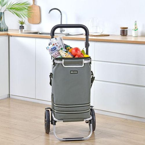 4059438622496 - [encasa] - Einkaufstrolley Namborn 41 Liter bis 20 kg Dunkelgrau Grau