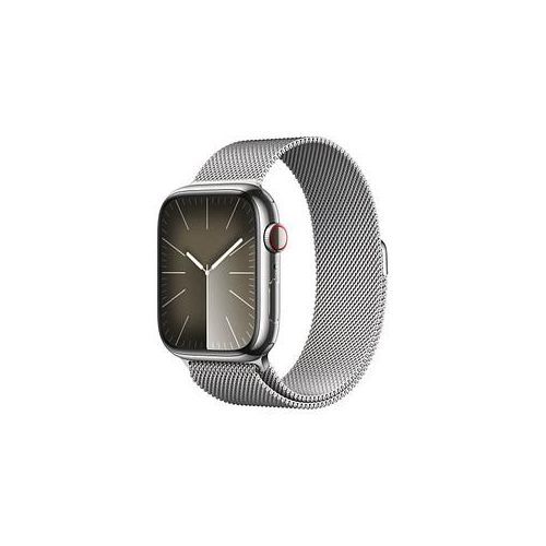 0195949025464 - APPLE Watch Series 9 GPS + Cellular 45 mm Smartwatch Edelstahl Milanaise 150 - 200 mm Silber