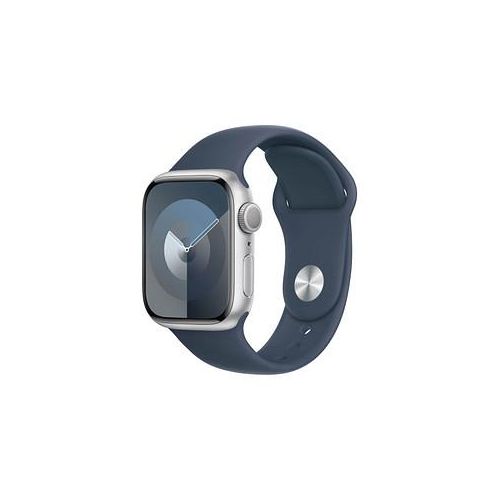 0195949030123 - Smartwatch APPLE Watch Series 9 Aluminium Smartwatches Gr 41 mm ohne eSIM S M Sport Band silberfarben (silber) Sport Band Bestseller