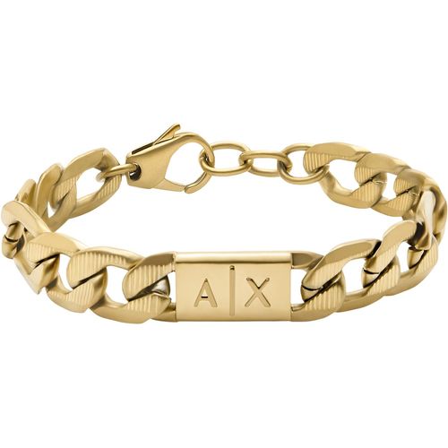 4064092114522 - Edelstahlarmband ARMANI EXCHANGE CLASSIC AXG0077040 AXG0078710 AXG0079001 Armbänder Gr Edelstahl gelb (gelbgoldfarben) Damen Edelstahlarmbänder