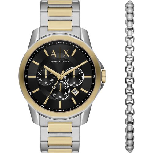 4064092226461 - Chronograph ARMANI EXCHANGE AX7148SET Armbanduhren goldfarben (silberfarben goldfarben) Herren Quarzuhr Armbanduhr Herrenuhr Stoppfunktion Geschenkidee