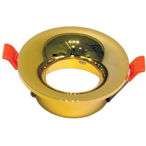 8435427120406 - Barcelona Led - Fester runder Downlight-Ring für dichroitische Glühbirne GU10   MR16 Farbe Gold­far­ben - Gold­far­ben