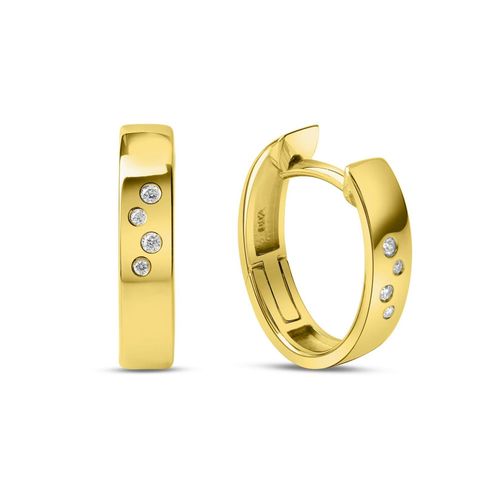 4006046300865 - Paar Creolen Gold 585 Brillanten 004ct Ohrringe Gr ONE-SIZE 004 ct SI = kleine Einschlüsse Gold gelb (gelb weiß) Damen Creolen 4006046300865 - Paar Creolen Gold 585 Brillanten 004ct Ohrringe Gr ONE-SIZE 004 ct SI = kleine Einschlüsse Gold gelb (gelb weiß) Damen Creolen