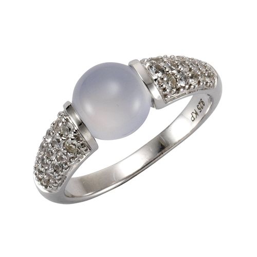 4006046257817 - Jamelli Ring 925 - Sterling Silber Chalcedon hellblau Glänzend (Größe 056 (178))