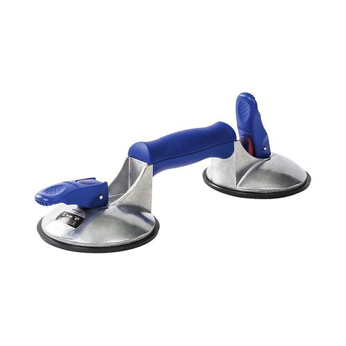 4010122002277 - Saugheber VERIBOR® BLUE LINE 2-Kopf-Alukörper Tragfähigkeit 60 kg Scheiben-Ø 120 mm ab 4 Stk Bohle