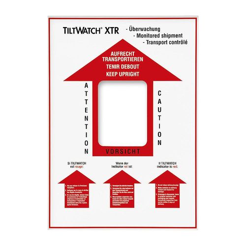 8057717931433 - Tiltwatch® XTR Warnetiketten unempfindlich gegen Feuchtigkeit VE 25 Stk 150 x 225 mm ab 20 VE