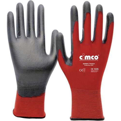 4021103059883 - Skinny Touch grau rot 141235 Nylon Arbeitshandschuh Größe (Handschuhe) 8 m en 388 1 Paar - Cimco