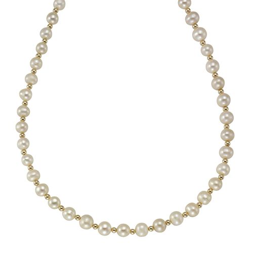 4006046305075 - Collierkettchen FASCINATION BY ELLEN K Gold 375 Perle weiß 6-7mm Halsketten Gr 45cm Gold Länge 45 cm Breite 70 mm gelb (gelb weiß) Damen Colliers 4006046305075 - Collierkettchen FASCINATION BY ELLEN K Gold 375 Perle weiß 6-7mm Halsketten Gr 45cm Gold Länge 45 cm Breite 70 mm gelb (gelb weiß) Damen Colliers