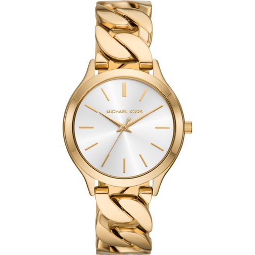 4064092271881 - Quarzuhr MICHAEL KORS SLIM RUNWAY Armbanduhren goldfarben Damen Quarzuhren Armbanduhr Damenuhr Edelstahlarmband