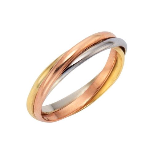 4006046236195 - Fingerring FIRETTI Schmuck Geschenk Gold 333 Damenring Goldring tricolor Fingerringe Gr 16 Gelbgold 333-Rotgold 333-Weißgold 333 4 mm goldfarben (gelbgoldfarben weißgoldfarben rotgoldfarben) Damen Fingerringe